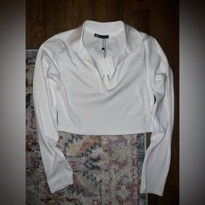 Zara Collared Crop Top